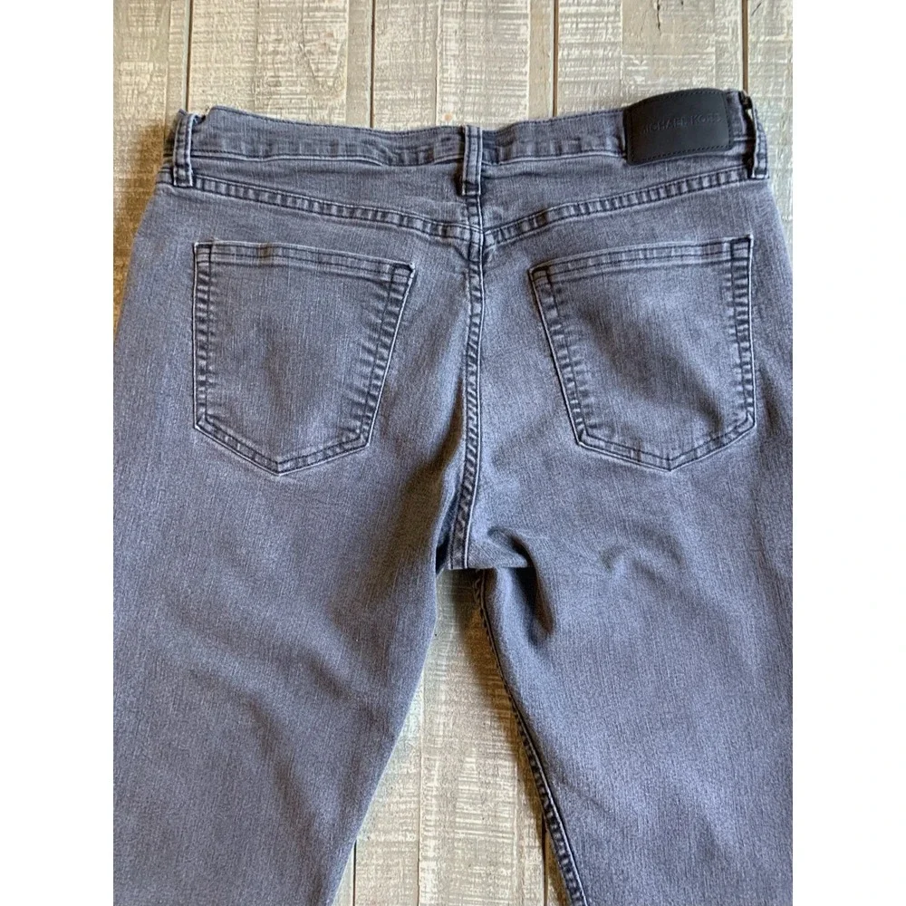 Michael Kors Men's Grant Classic Fit Gray Stretch Denim Jeans 34x30